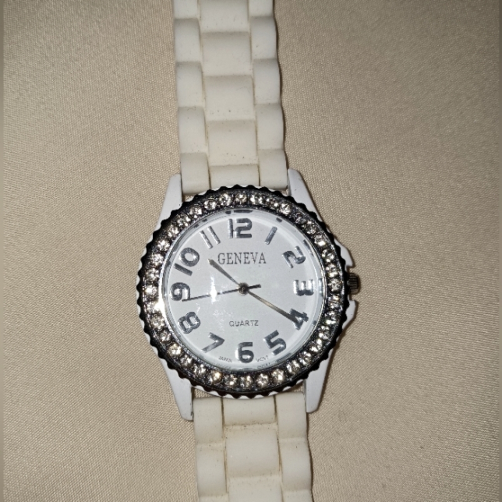 Pair of Pink and White Geneva Watches